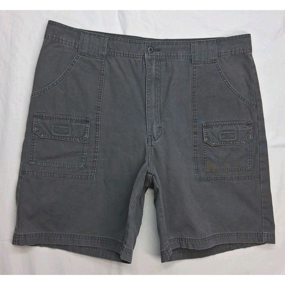 Cabela’s 7 Pocket Hiker Shorts Men 40 Gray Cargo Outdoors Travel Utility Casual